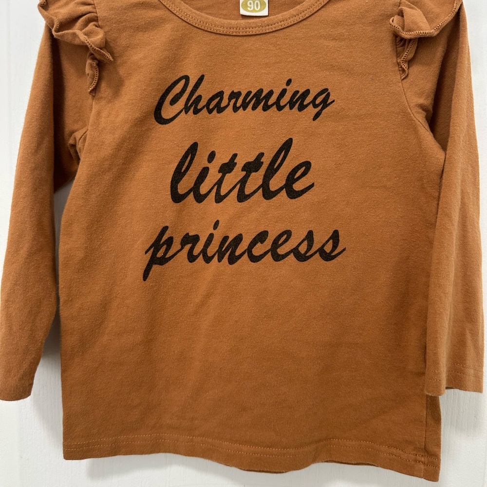 Charming Little Princess Kids Shirt - Brown